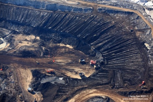All for the Sake of Human Consumption: Another dramatic image by Fair shows tar sands extraction in Alberta, Canada. 